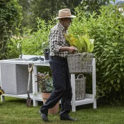 Hillerstorp Läckö Utekjøkken/Arbeidsbenk Hvit -hemma butik 2023 15170277 v 2 lacko utekok