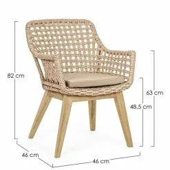 Bizzotto Madison Utestol Natur 2 Stk -hemma butik 2023 154621 b2b big