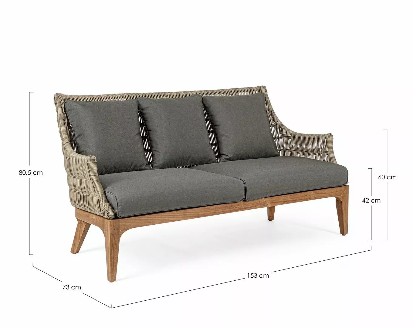 Bizzotto Keilani Sofa Utendørs 2/3-seter 5 Bizzotto Keilani Sofa Utendørs 2/3-seter - Bild 3