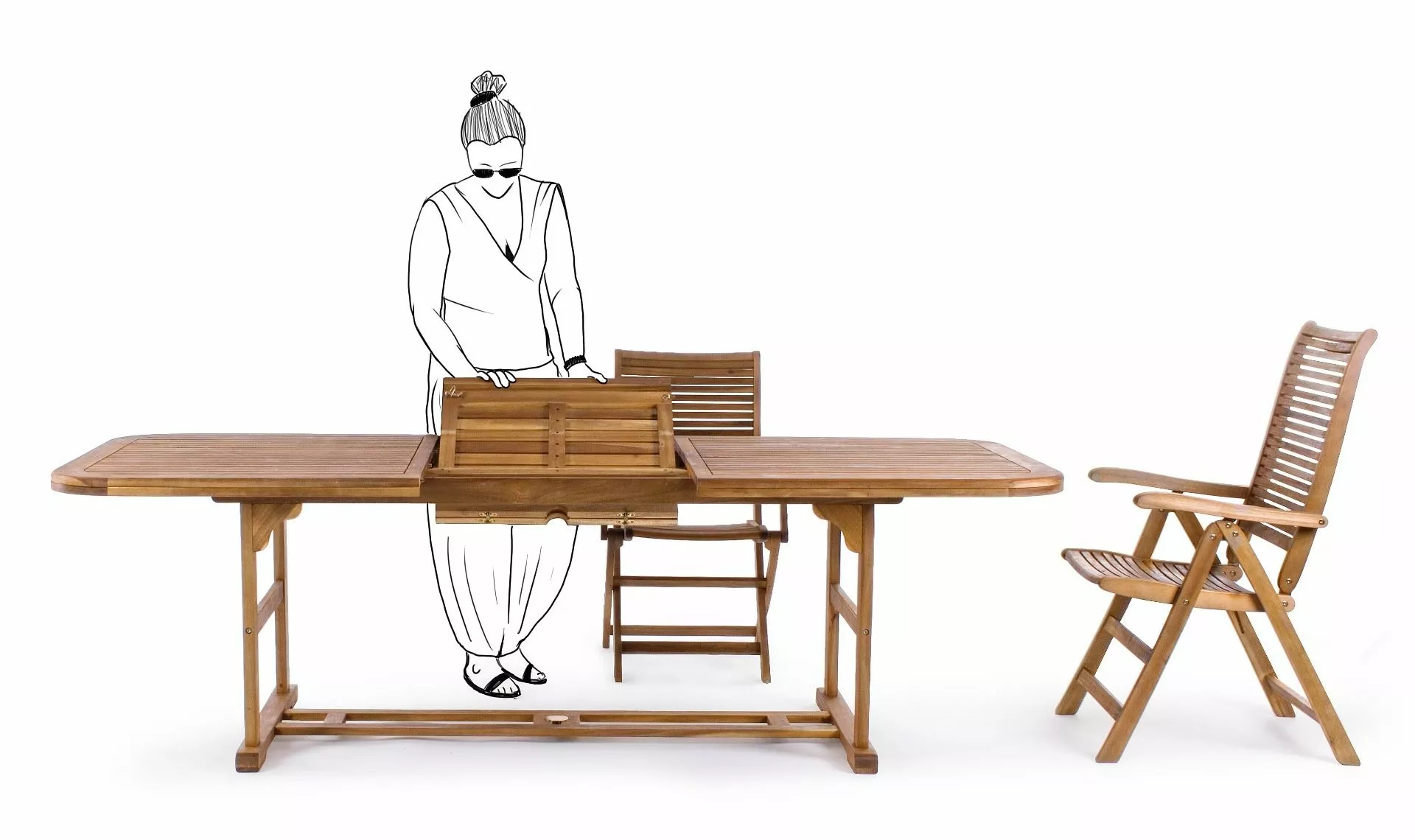 Bizzotto Noemi Spisebord Acacietre 180-240x100 Cm 7 Bizzotto Noemi Spisebord Acacietre 180-240x100 Cm - Bild 5