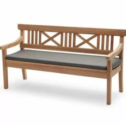 Skagerak Drachmann 165 Kudde Träkol NB Med Kudde -hemma butik 2023 1960808 drachmann teak bench 165 cushion charcoal