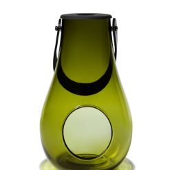 Holmegaard Design Med Ljuslykta Olivgrön H25 Cm