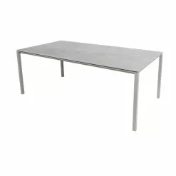 Cane-line Pure Matbord Taupe Med Aluminiumbotten 200 X 100 Cm -hemma butik 2023 5085at p091cog 1636462146