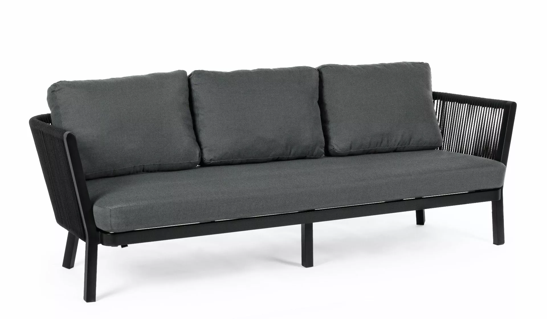 Bizzotto Makatea Sofa 3-seter Sort 3 Bizzotto Makatea Sofa 3-seter Sort