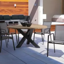 Bizzotto Brandon Spisebord Teak Ø150 Cm 7 Bizzotto Brandon Spisebord Teak Ø150 Cm -hemma butik 2023 83157