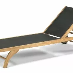Skagerak Columbus Sun Lounger Teak Sort