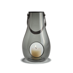 Holmegaard Design Med Lätt Lantern Smoke 29 Cm -hemma butik 2023 dwl hurricane med sort hank smoke h 29 cm design with light 460x460 3
