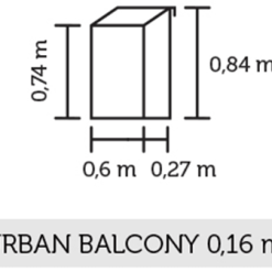 Juliana Urban Balkong Växthus Härdat Glas Svart 0,16 M² -hemma butik 2023 juliana urban balcony drawing 2021
