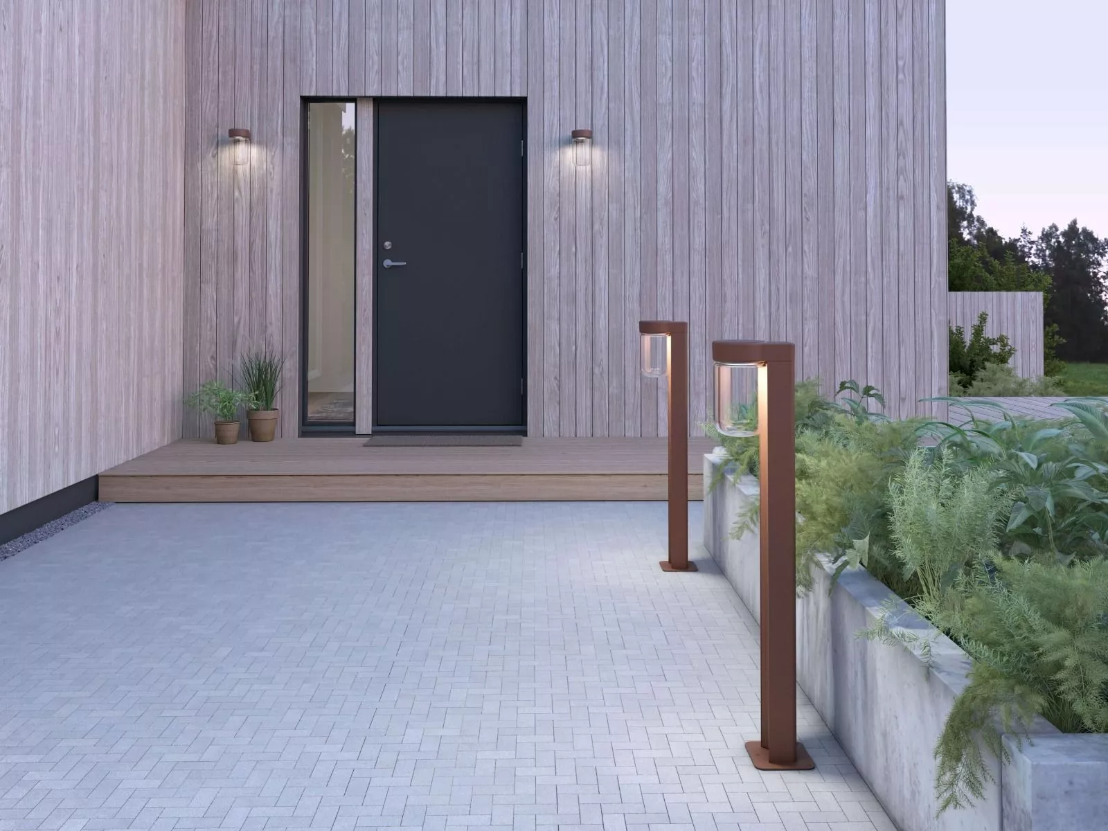 Belid Moon Pollare Utendørslampe Rust 4 Belid Moon Pollare Utendørslampe Rust - Bild 2