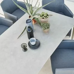 Cane-line Pure Utebord 100x100 Hvit Base -hemma butik 2023 pure 0004 diamond chair grey pure table stainless concrete 210x100 f7 2369.jpg 2